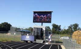 Athletic department tests new electronic scoreboard