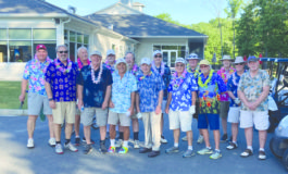 Hawaiian shirt day for 9-hole Gray Foxes