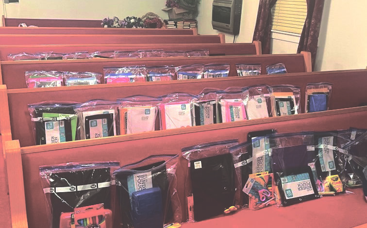 Burning Bush Christian Church helps with back-to-school supplies