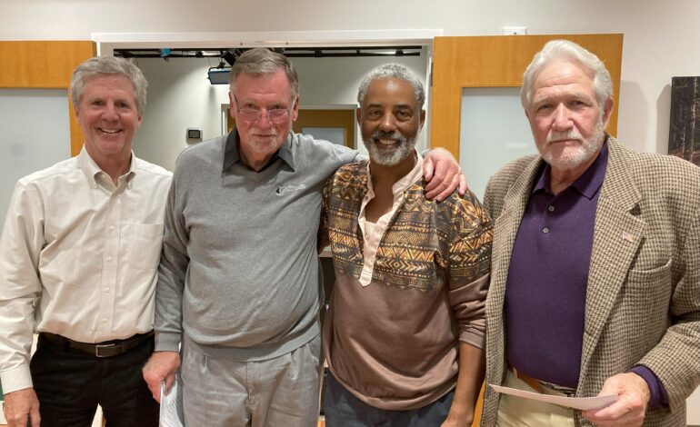 Men’s Senior Gray Foxes give out awards at year-end banquet