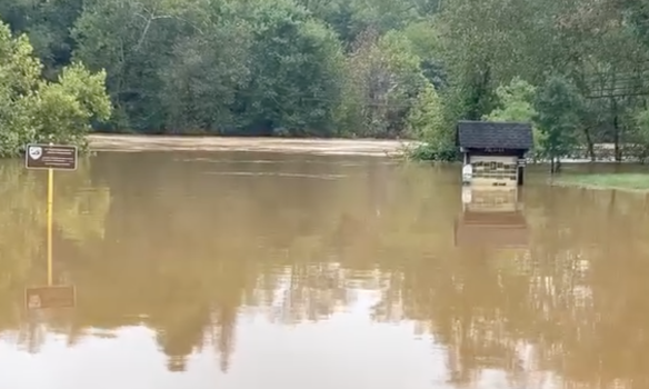 High water damages Pleasant Grove bridge