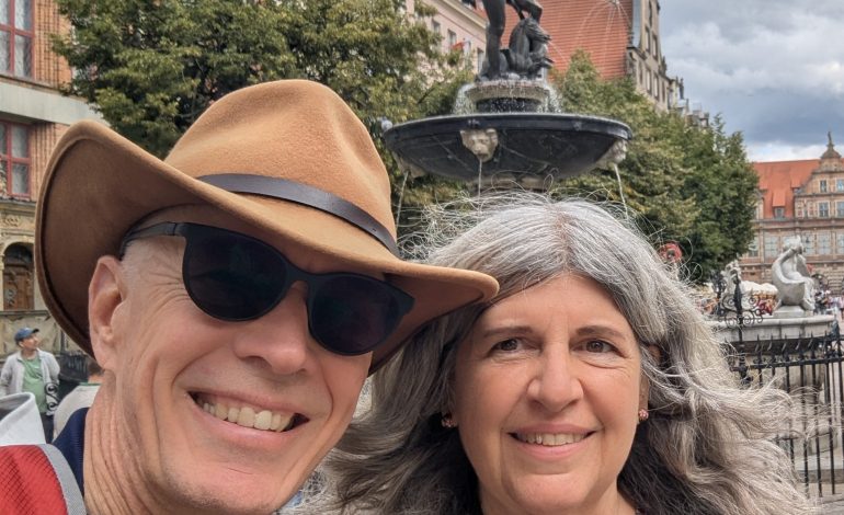 Couple spends time in Gdansk